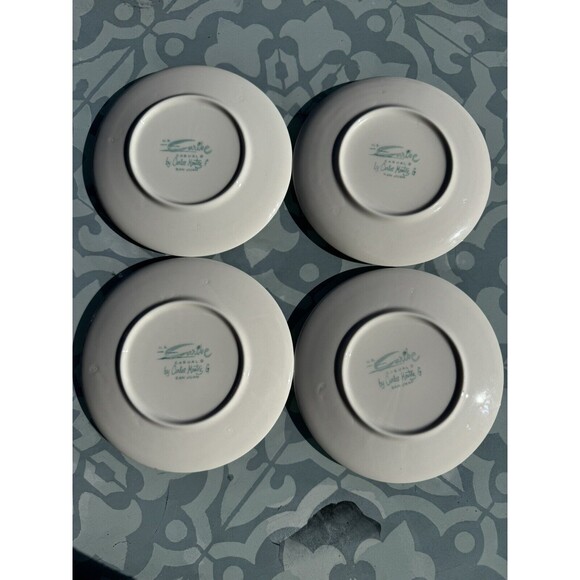 MCM CARIBE CASUALS "PINK FANCY" BY CARLOS MONTEZ Set Of 4 B&B 6.5 Inch Bag2 - Picture 2 of 7